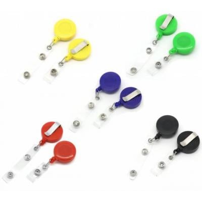 Plain Coloured Ski Reels / Badge Reels x10