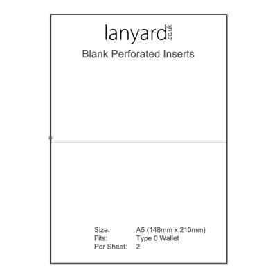 A4 Perforated Badge Insert Sheets - 148mm x 210mm (A5)