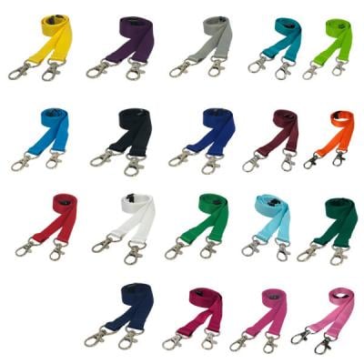 1.5cm Double Clip Lanyard x10