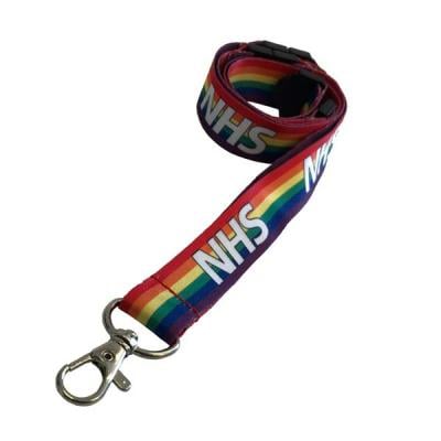 NHS Triple Break Rainbow Lanyard  x10