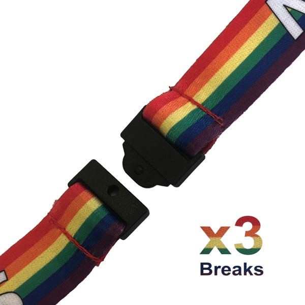 NHS Triple Break Rainbow Lanyard x10 | Buy Lanyards Online | Lanyards ...